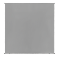 SONNENSEGEL grau quadratisch 300/300 cm Lukka - Grau, Kunststoff (300/300cm) - Beliani