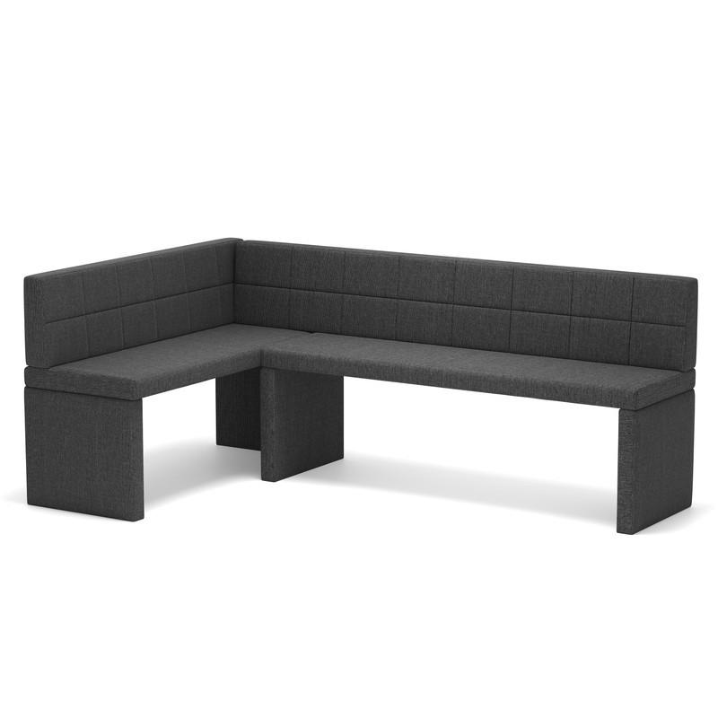 ECKBANK links MELVIN Webstoff, 142/196 cm Anthrazit - Anthrazit, Holz/Textil (142/196cm) - Idohome