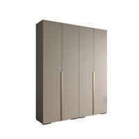 DREHTÜRENSCHRANK 236.7/200/47 4-türig - Kaschmir/Goldfarben, Holz/Metall (200/236.7/47cm) - MÖBEL KRYSPOL