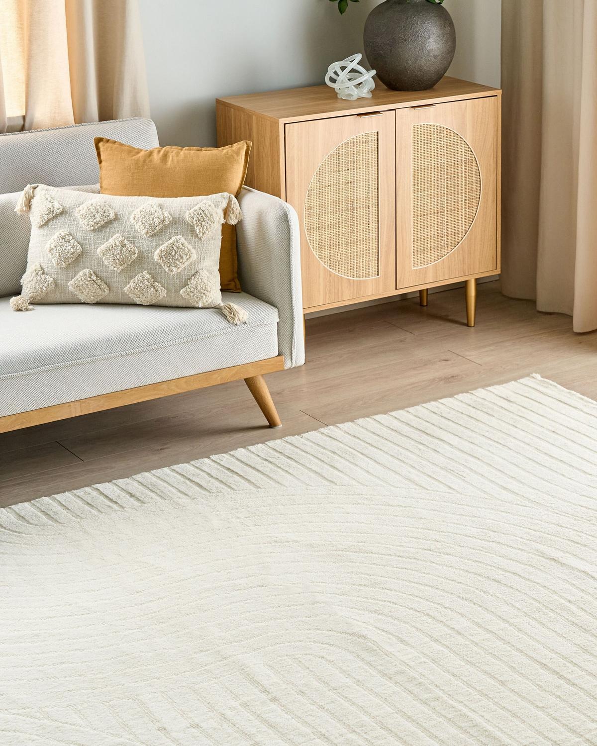 KURZFLOR-TEPPICH Beige 200/300 cm Dagari - Beige, Textil (200/300cm) - Beliani