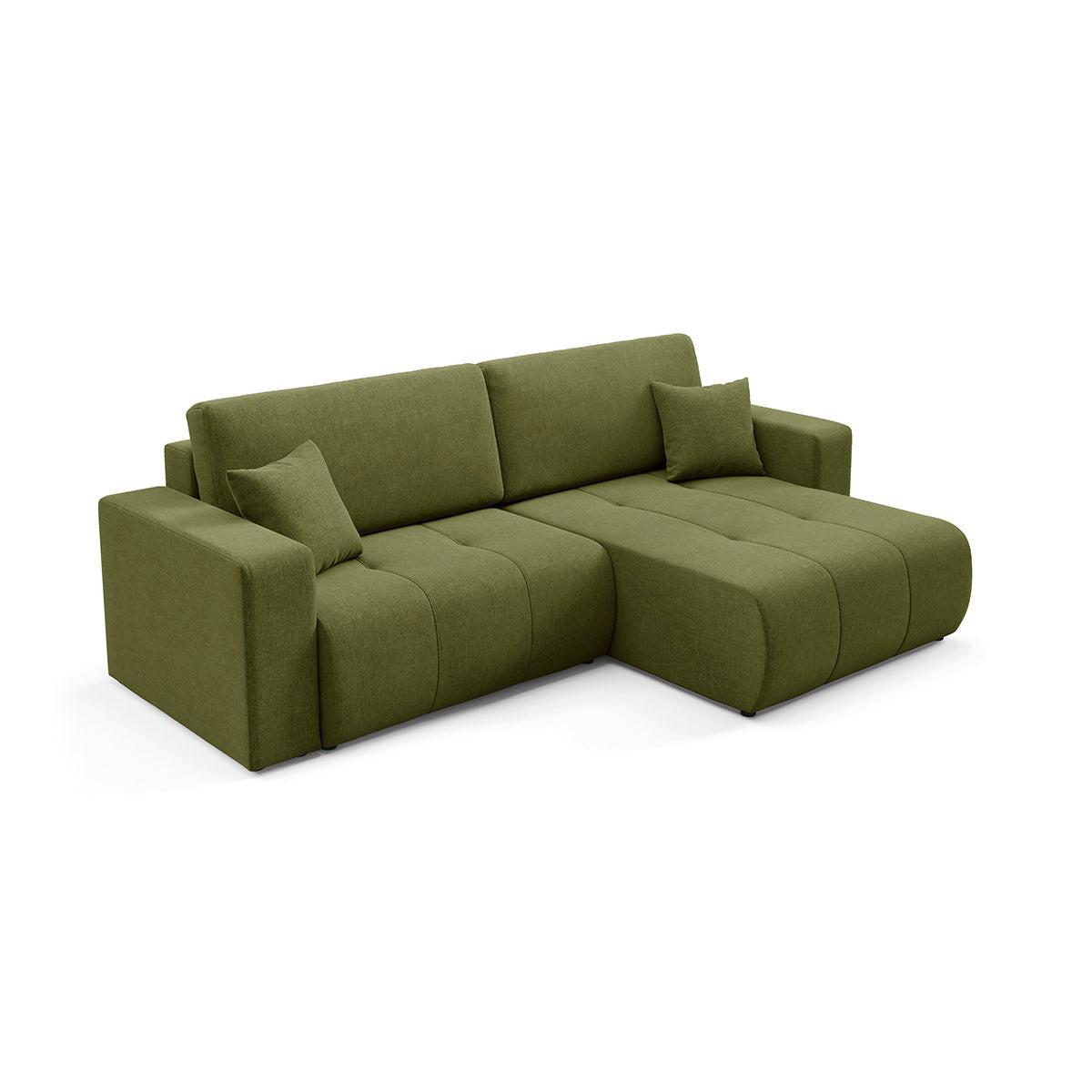 ECKSOFA Giulia 3 Sitzplätze Grün - Grün, Holz (244/149cm) - Petits-meubles