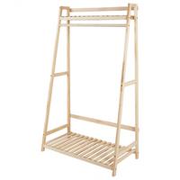 KLEIDERSTÄNDER Bambusholz hellbraun 135 cm Baker - Hellbraun, Holz (80/135/39cm) - Beliani