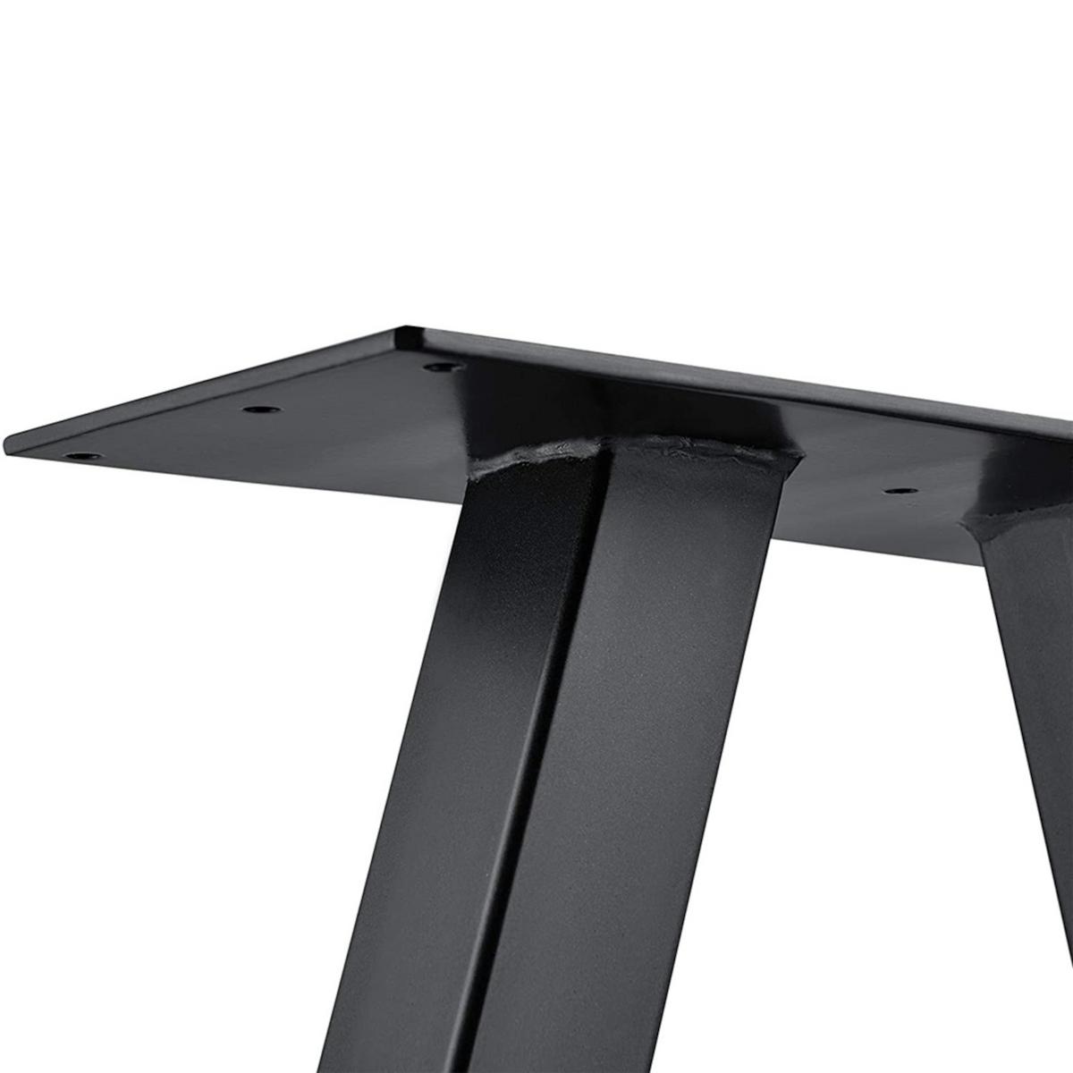 TISCHGESTELL-SET 2 TLG. Mariager - Schwarz, Metall (38/40/3cm) - [en.casa]