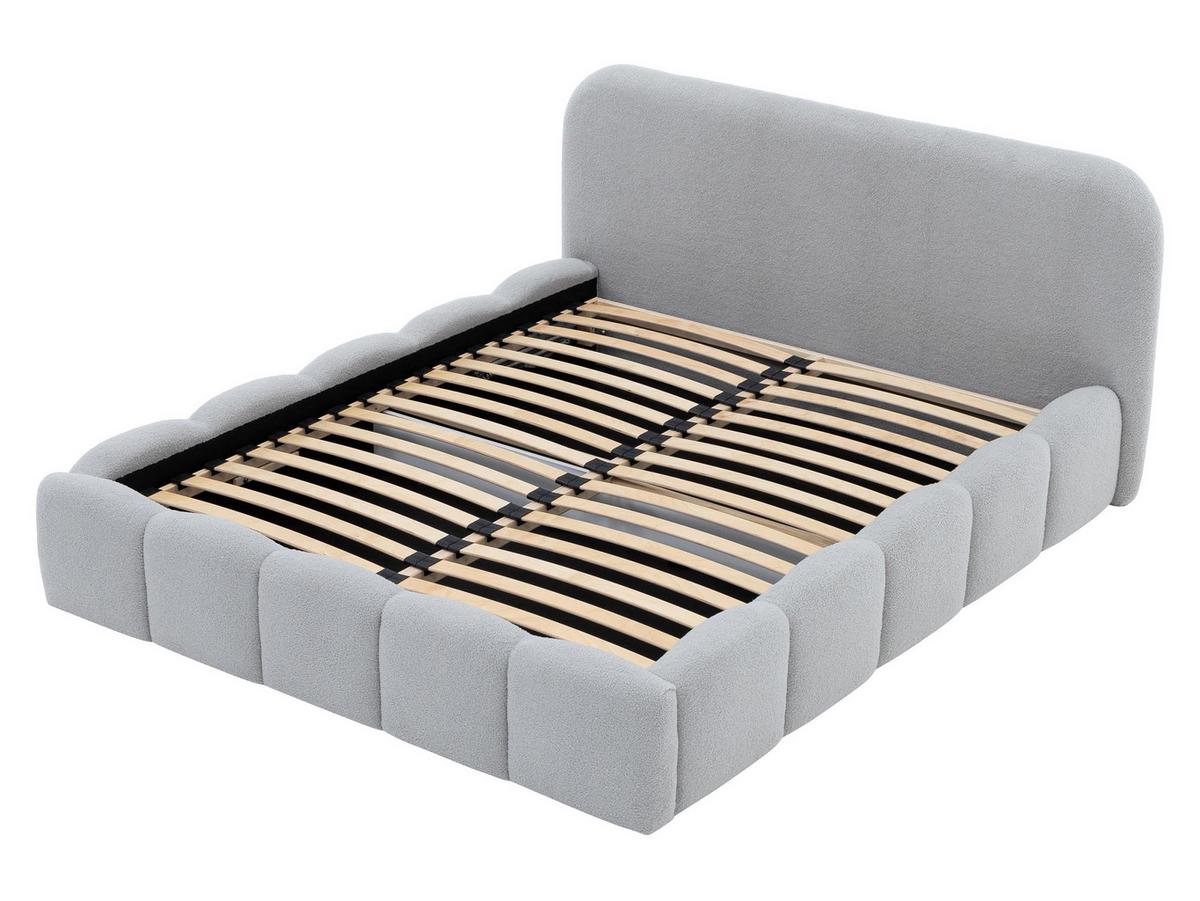 POLSTERBETT Refola Boucle - Schwarz/Naturfarben, Holz/Holzwerkstoff (140/200cm) - MIRJAN24