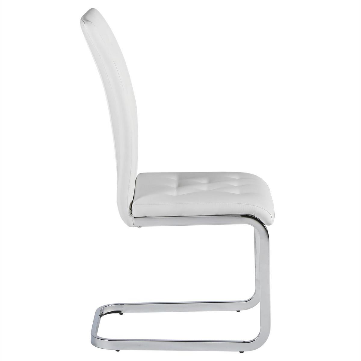 SCHWINGSTUHL CHLOE 4er-Set weiß - Weiß, Textil/Metall (43/100/57cm) - IDIMEX