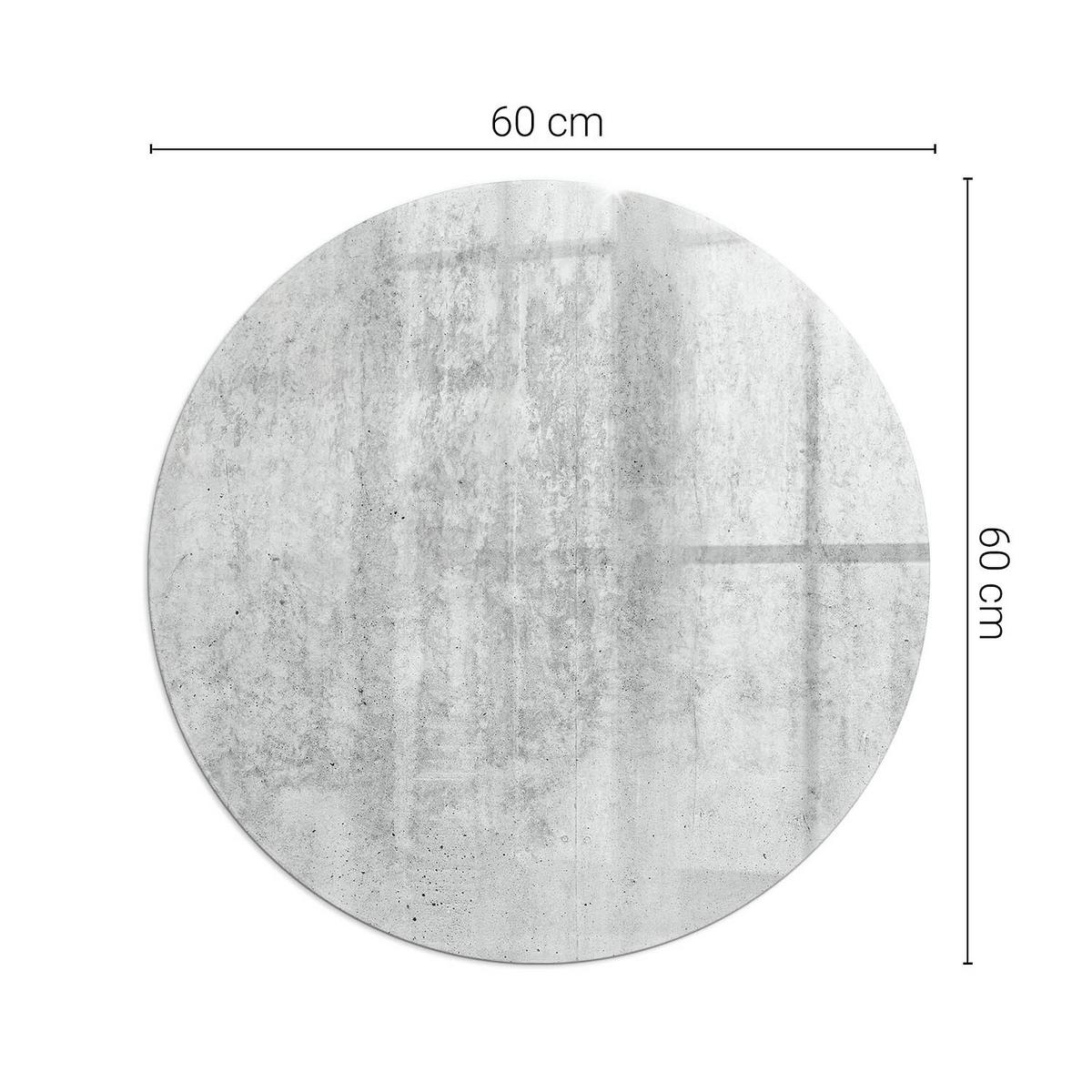 GLASPLATTE für Kamin Ø 60 cm - Grau, Glas (60/60/0.4cm) - TULUP