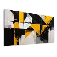 LEINWANDBILD 3D und geometrisch 80x40cm - Gelb, Textil (80/40cm) - Feeby