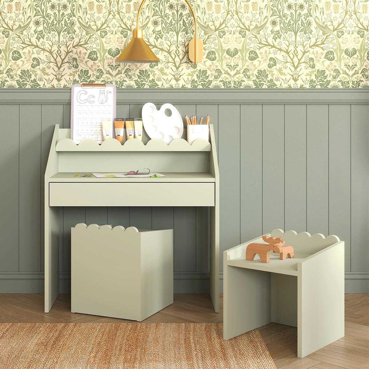 SCHREIBTISCH Book Nook Salbeigrün - Grün, Holzwerkstoff (31/35.5/31cm) - Petits-meubles