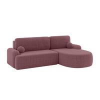 ECKSOFA mit Schlaffunktion und Bettkasten LIRA-L - 264x172x89 Altrosa - Altrosa, Holzwerkstoff/Textil (172/264cm) - ALTDECOR