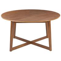 ESSTISCH Dunkle Eiche 140/140 cm Waipori - Braun, Holzwerkstoff (140/140/75cm) - Beliani