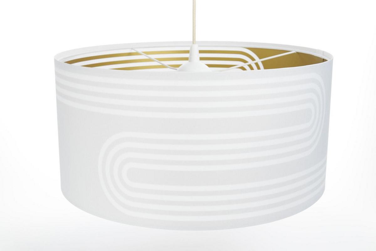 HÄNGELEUCHTE Gold 40/90 cm - Goldfarben/Weiß, Kunststoff (20/0.4/90cm) - ONZENO