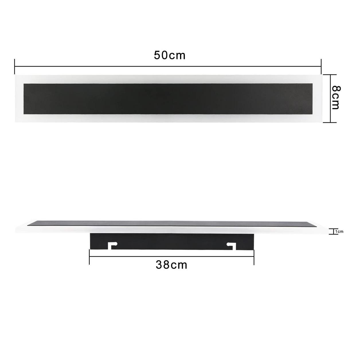 LED WANDLEUCHTE Lichtblick - Schwarz, Metall (8/4/50cm) - Nettlife