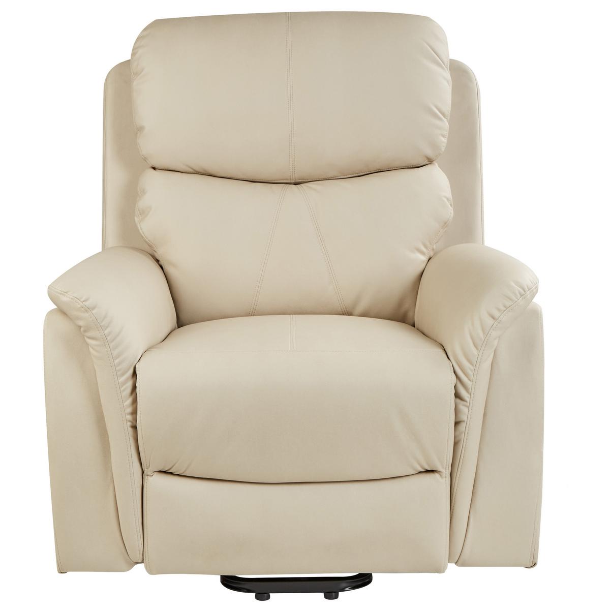 ELEKTRISCHER-FERNSEHSESSEL mit Massagefunktion Stoff Hellbeige Glorie - Beige, Textil (85/82/85cm) - Beliani