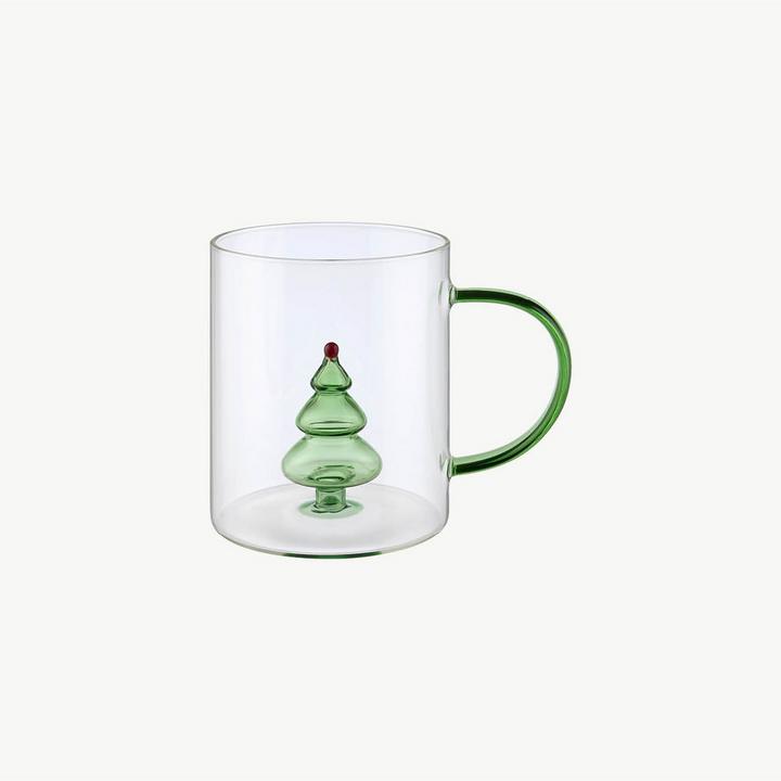 Tasse mit Christbaum Freisteller
