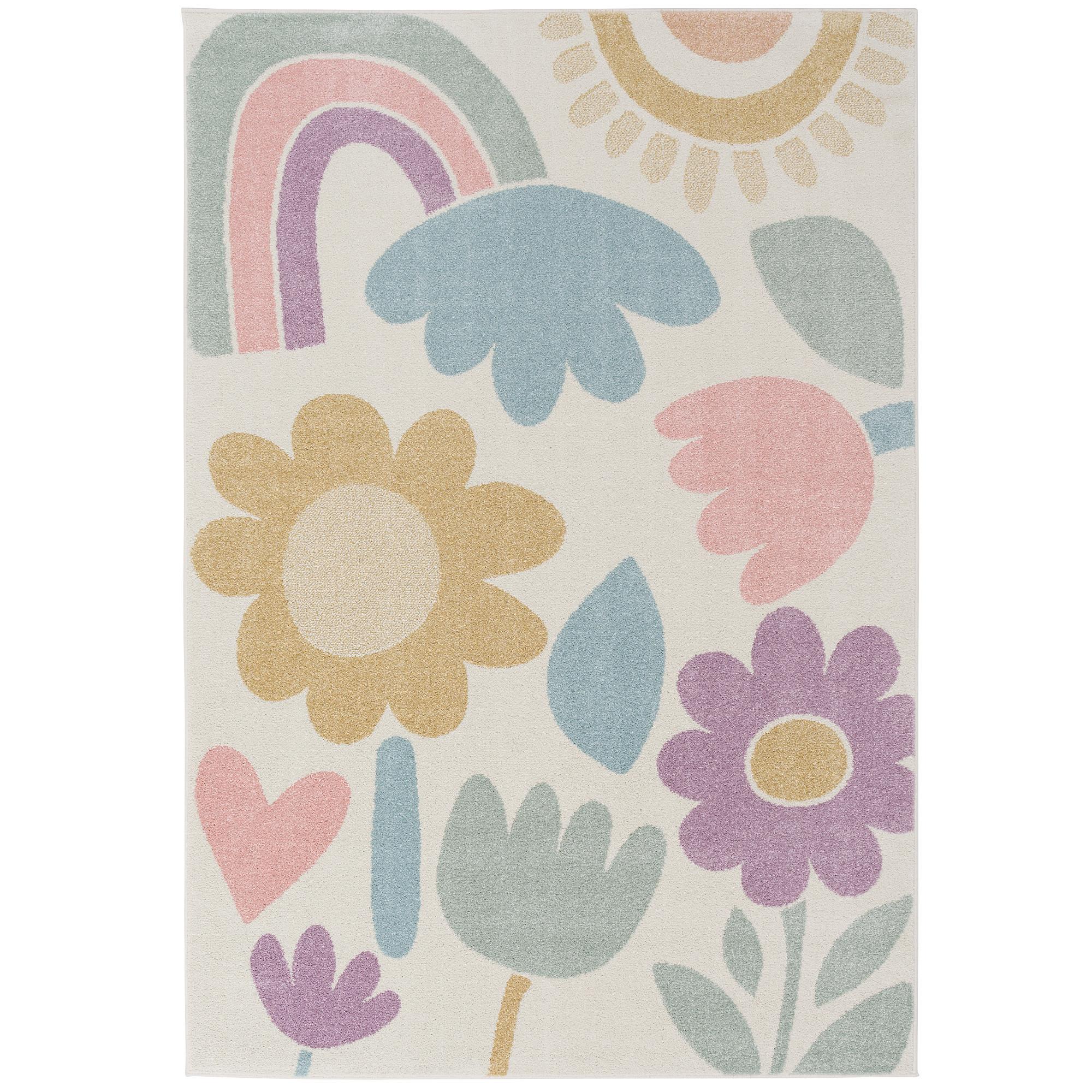 KINDER TEPPICH SOFTSTAR KIDS FANTASY BUNT - Lila, Textil (120/170cm) - Pergamon