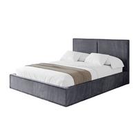 POLSTERBETT mit Bettkasten und Lattenrost, Boxbett ohne Matratze - EMMI 180x200 Dunkelgrau - Dunkelgrau, Holzwerkstoff/Textil (180/200cm) - ALTDECOR
