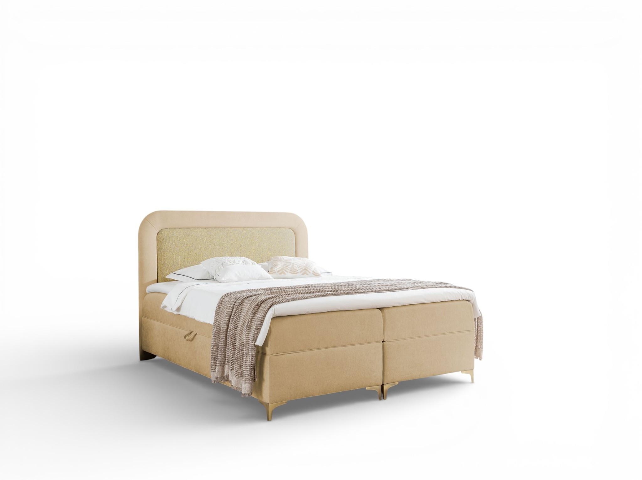 BOXBETT Willow - Gelb, Holzwerkstoff/Textil (160/200cm) - Fun Möbel