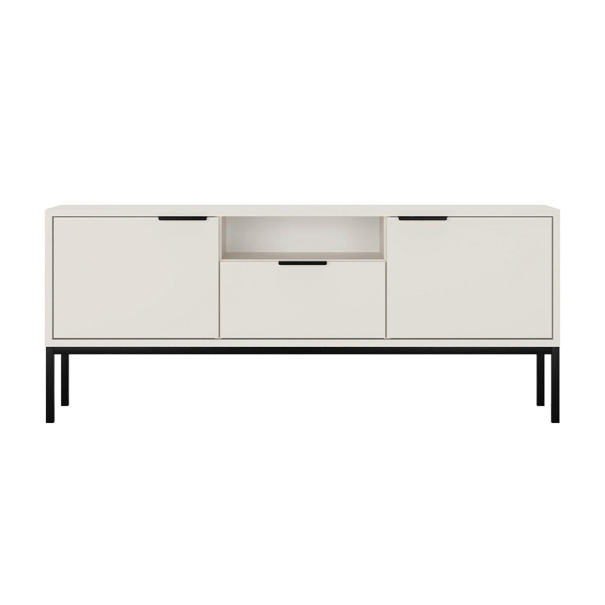 TV-MÖBEL Seattle Weiß - Schwarz/Weiß, Holzwerkstoff (135/56.4/33cm) - Petits-meubles