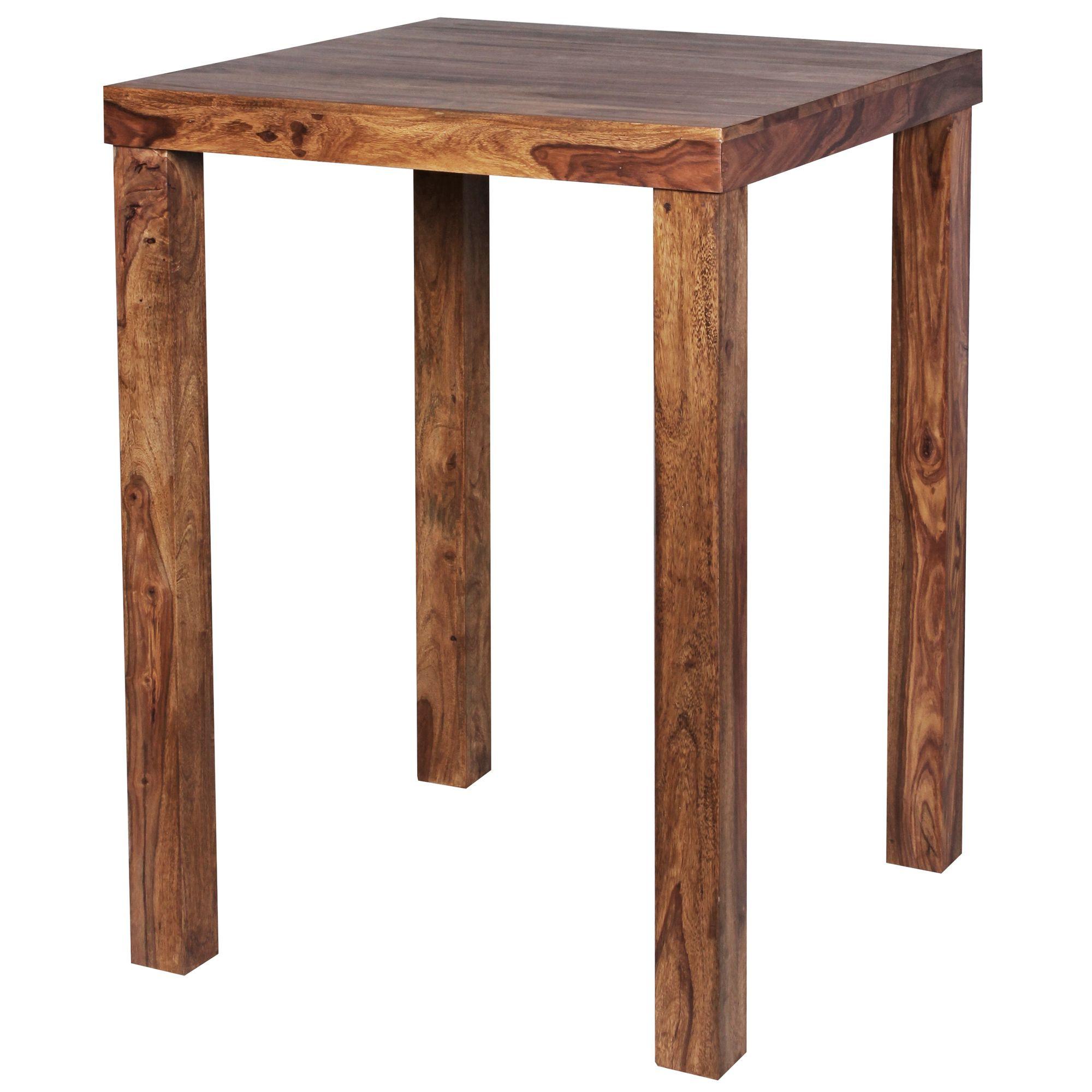 BARTISCH – Rustikal, Massivholz, stabile Konstruktion, individuelles Design - Braun, Holz (80/80/110cm) - KADIMA DESIGN