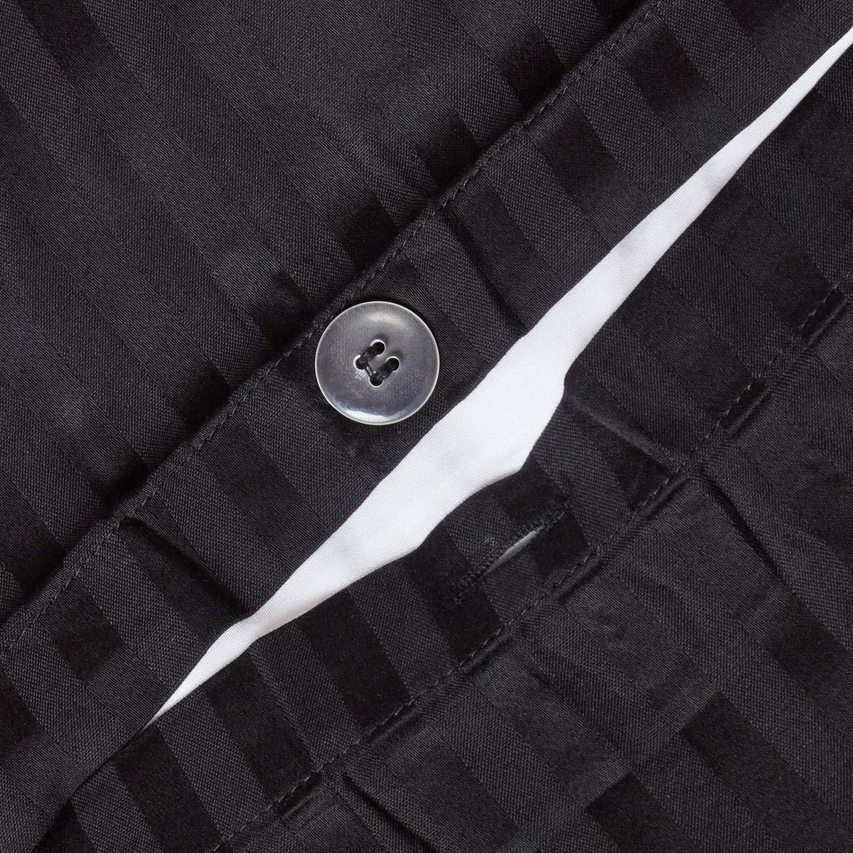 BETTWÄSCHE Damast Fadendichte 330 - Schwarz, Textil (200/200cm) - Homescapes