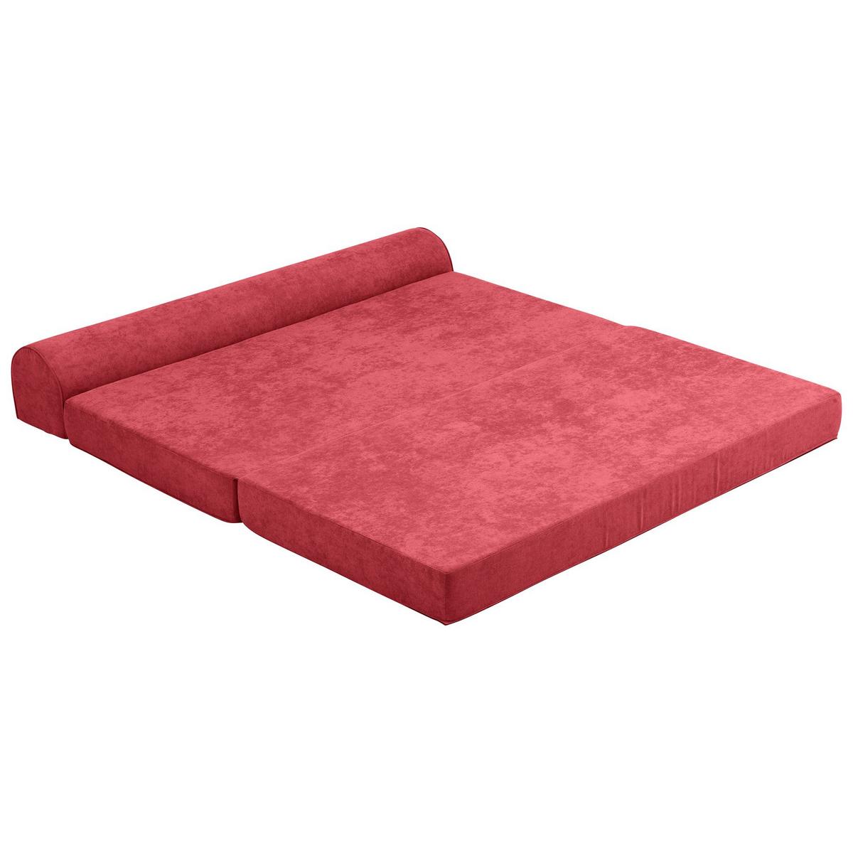 FALTSOFA Katusha Flachgewebe rot - Rot, Kunststoff (80/57/160cm) - 58aufmkessel