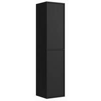 BADEZIMMERSCHRANK Mali mit 2 Türen Schwarz Matt - 38 x 33 x 160 cm - Schwarz, Holz (60/54/46cm) - Badplaats