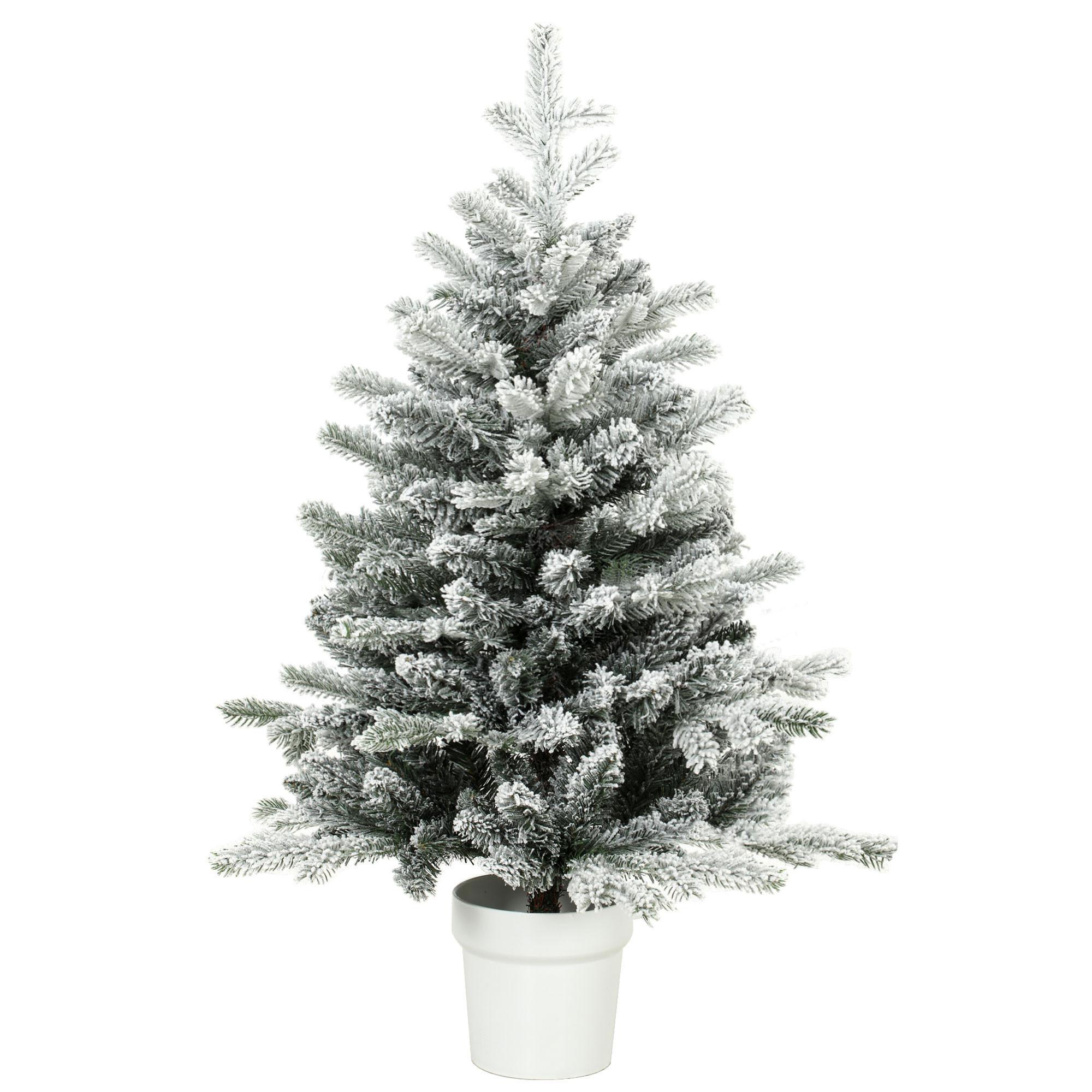 WEIHNACHTSBAUM Kunststoff Stahl Weiß - Weiß, Kunststoff (90cm) - HOMCOM