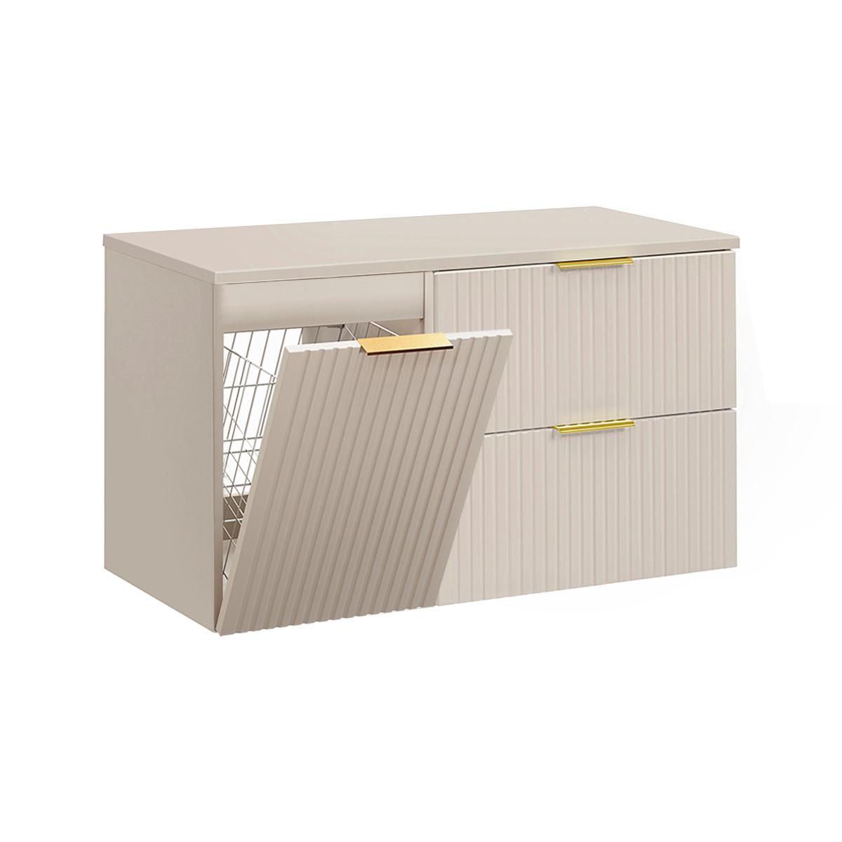 WASCHTISCHUNTERSCHRANK 100.8cm Adriel Grün - Beige, Holzwerkstoff (100.8/59/46cm) - Petits-meubles