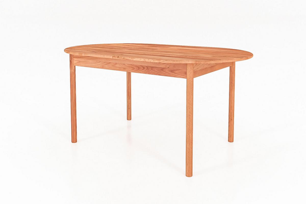 TISCH OVAL AUSZIEHBAR INA Kernbuche - Ecru, Holz (160/100/77cm) - byoak