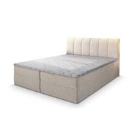 BOXBETT CEVANO 180x200 cm mit Matratze und Topper - Beige - Beige, Holz (180/200cm) - MASSENO
