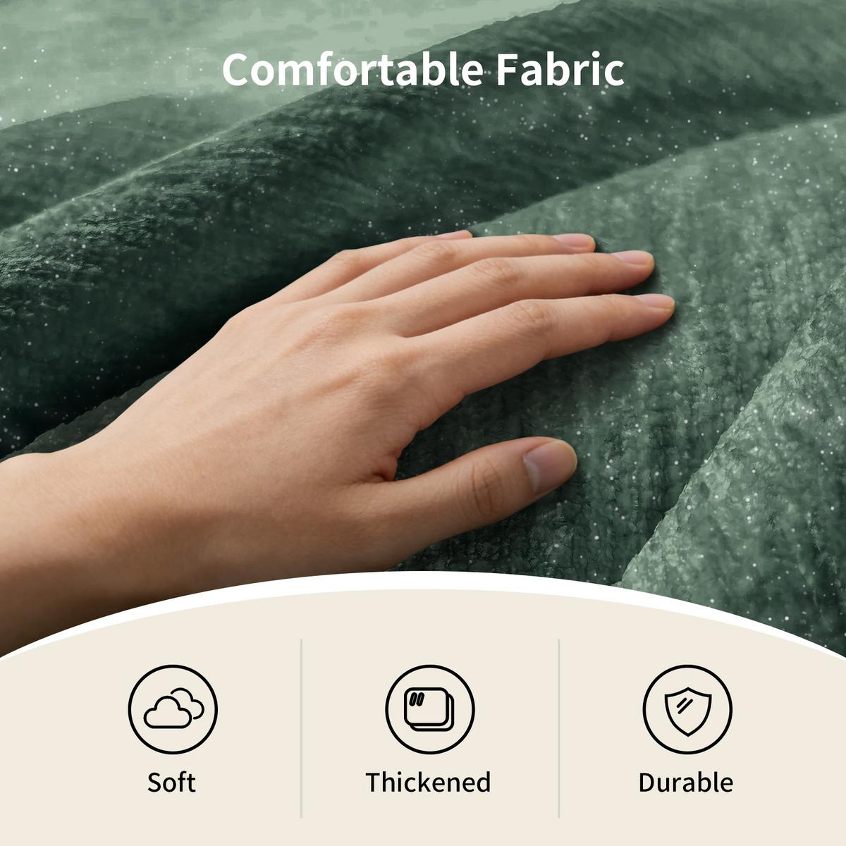 SESSEL aus Flanell mit ergonomischer Bärentatzen-Form - Grün, Textil (86.3/64.7/99cm) - Urban Meuble