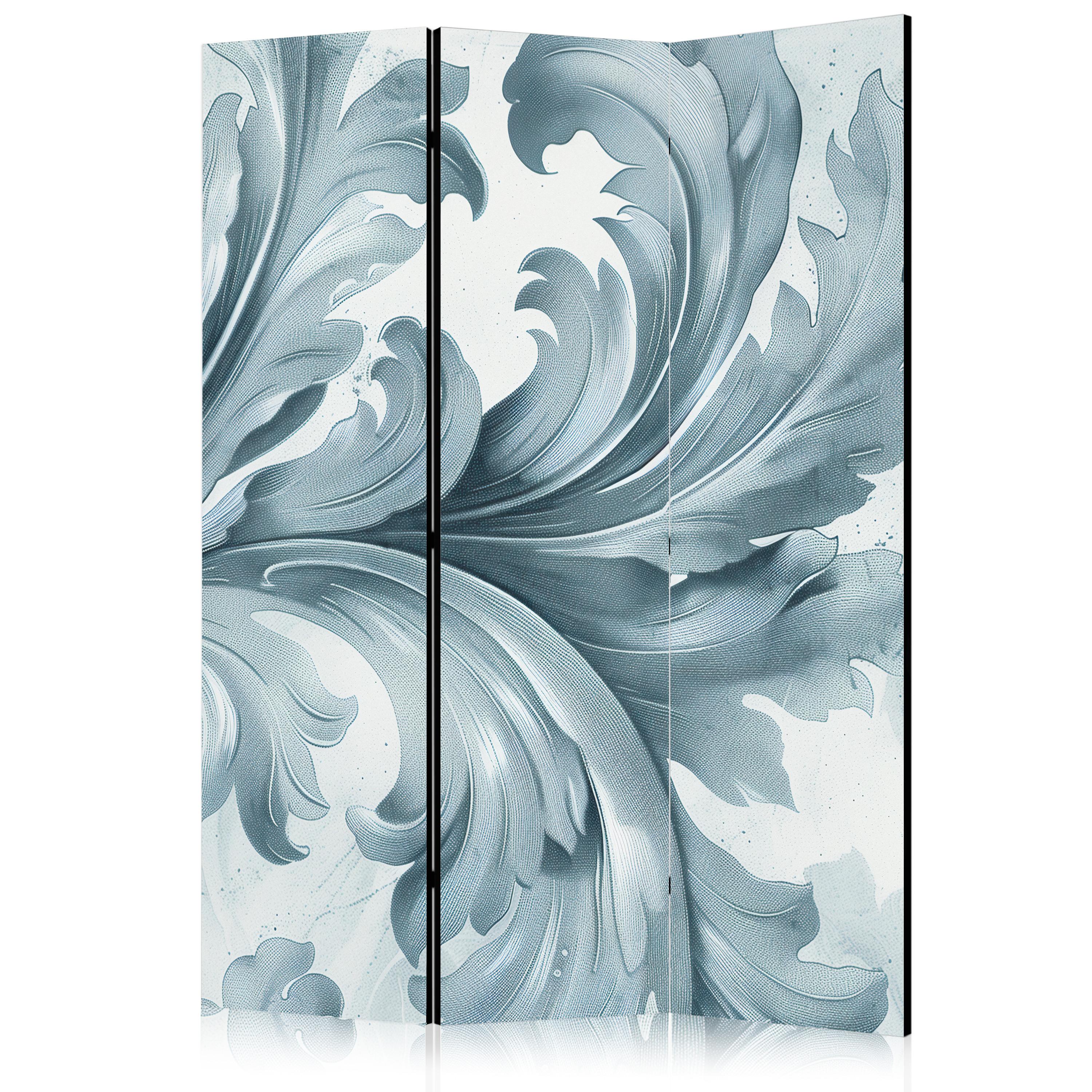 PARAVENT Akustik 3-tlg 135x172 cm Barocke Dekorationen - Blau, Holz/Textil (135/172/3cm) - Muralo