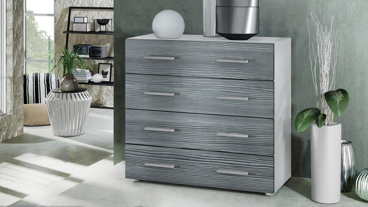 KOMMODE Pavos Avola-Anthrazit - Anthrazit, Holzwerkstoff (76/72/35cm) - Vladon
