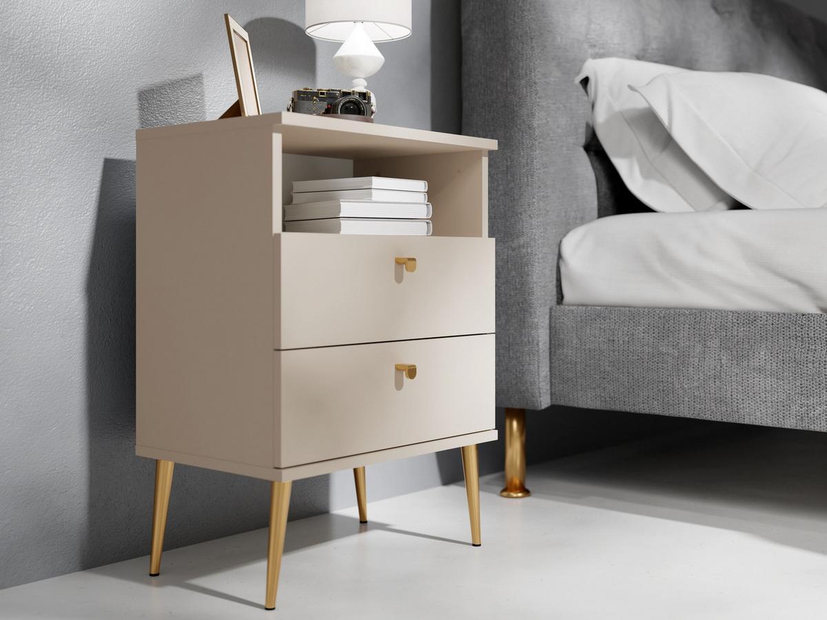 NACHTTISCH Beige 50/69,5/33,9 - Beige, Holzwerkstoff (50/70/34cm) - RAUMHIRSCH FURNITURE