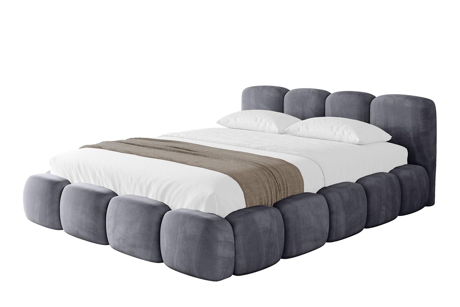 POLSTERBETT mit Bettkasten und Lattenrost, Boxbett ohne Matratze - KALA-v1 180x200 Dunkelgrau - Dunkelgrau, Holzwerkstoff/Textil (180/200cm) - ALTDECOR