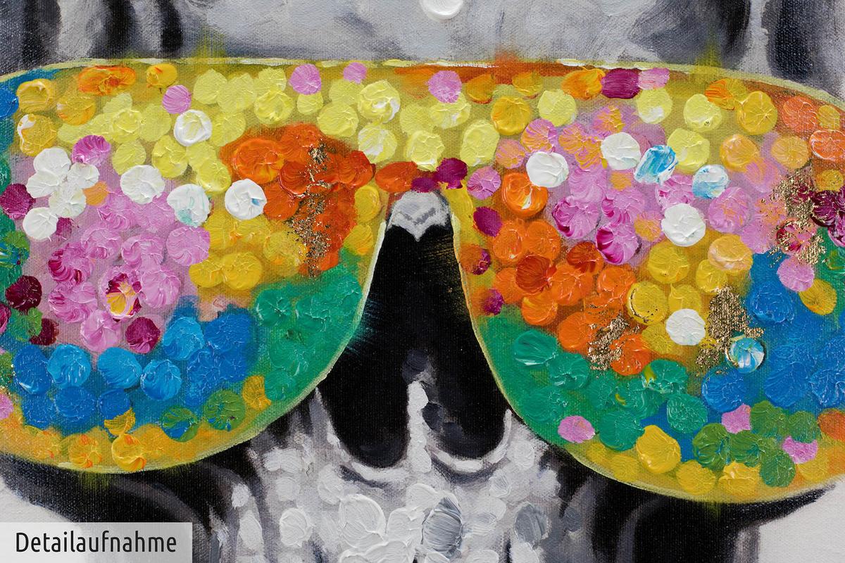 ACRYLBILD HANDGEMALT 80/80 cm - Grau, Holz/Textil (80/80cm) - KUNSTLOFT