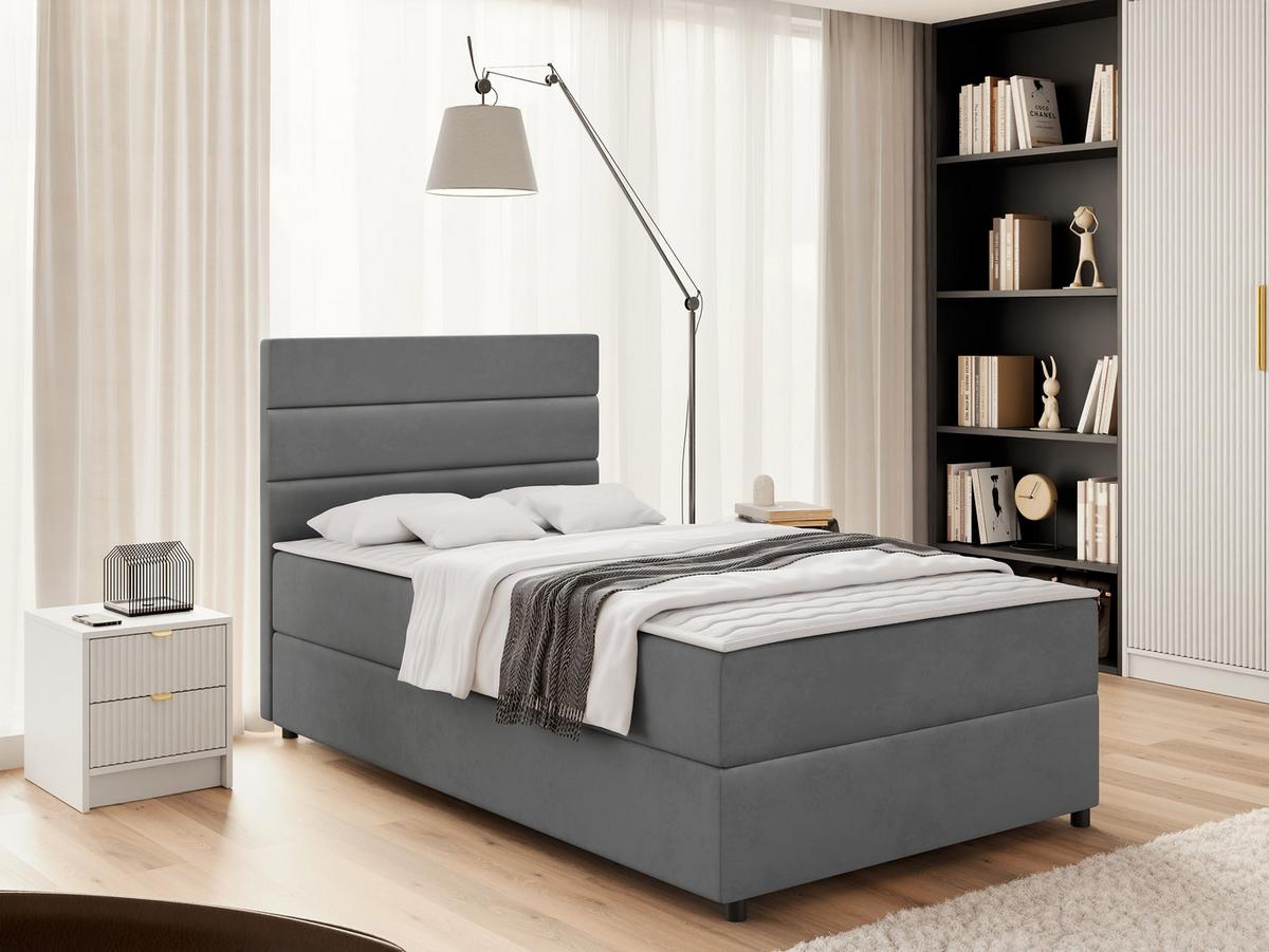 BOXBETT Elen - H3 - Schwarz/Grau, Holz/Holzwerkstoff (90/200cm) - MIRJAN24