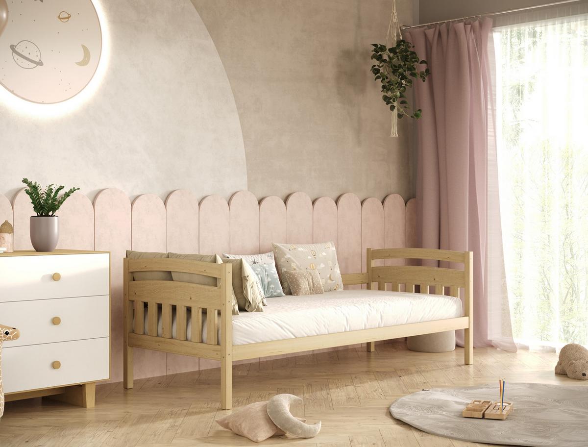 KINDERBETT Tosia ohne Matratze 80/160 Natur unlackiert 80/160 - Sonoma Eiche, Holz (80/160cm) - RAUMHIRSCH FURNITURE