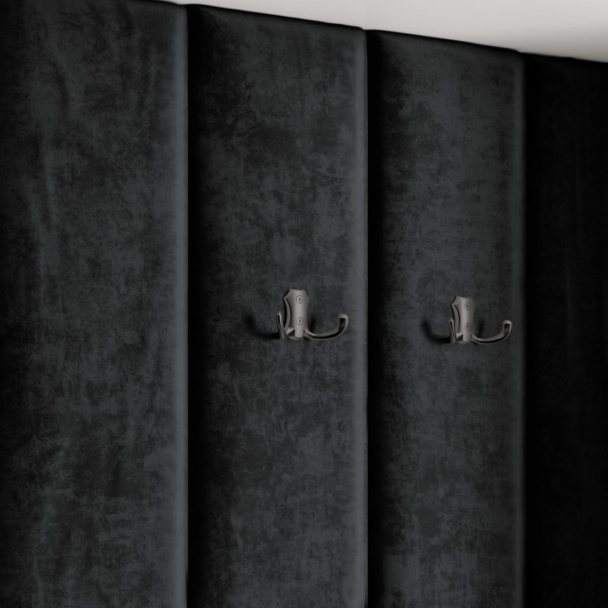 GARDEROBENSCHRANK REMA 120/240/60 cm Modern Kaschmir - Kaschmir/Schwarz, Holzwerkstoff (120/240/60cm) - MASSENO