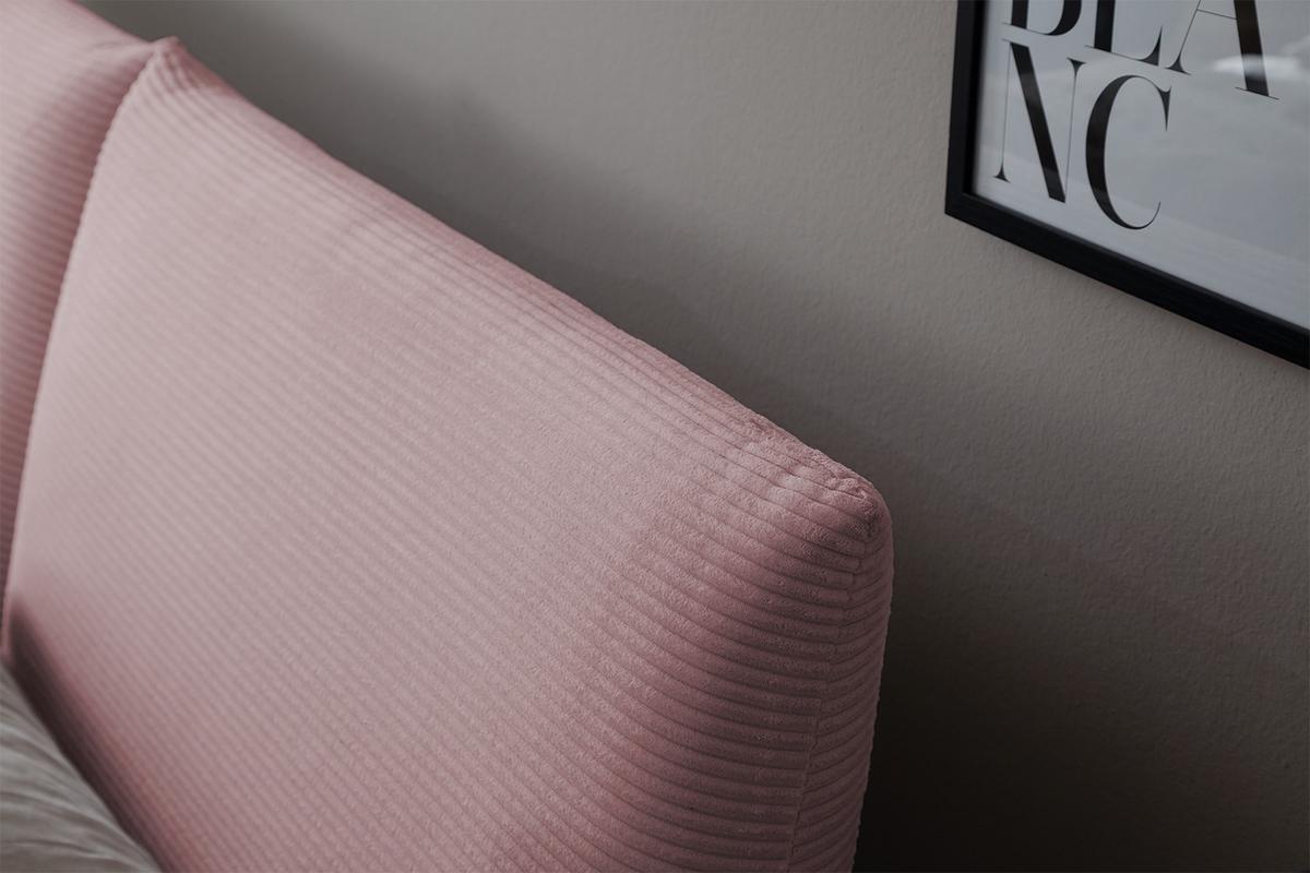 POLSTERBETT HENRY Pink Cord - Rosa, Textil (160/200cm) - KAWOLA