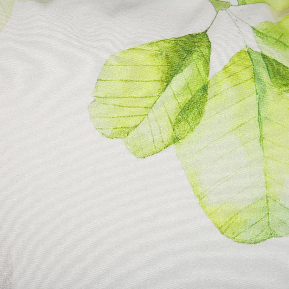 DEKOKISSEN Weiß 45/45 cm Peperomia - Weiß, Naturmaterialien/Textil (45/45cm) - Beliani