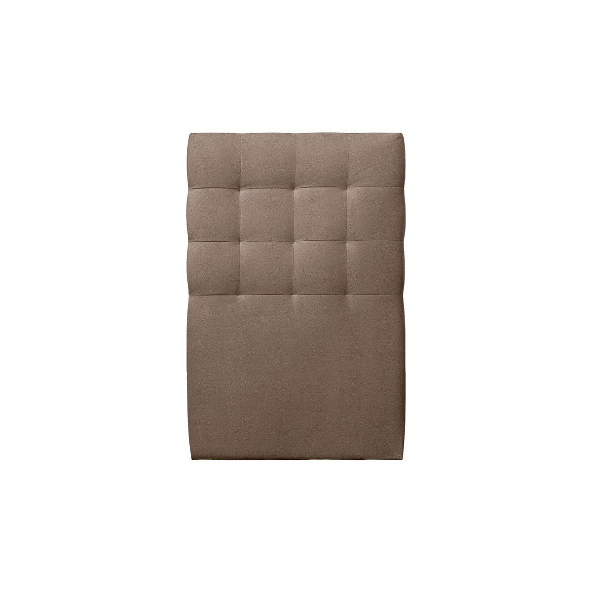 KOPFTEIL gepolstert - Gesteppt – taupefarbener Samtstoff - 90 cm - Taupe/Beige, Karton/Holz (90/120/10cm) - Sommeil de Plomb