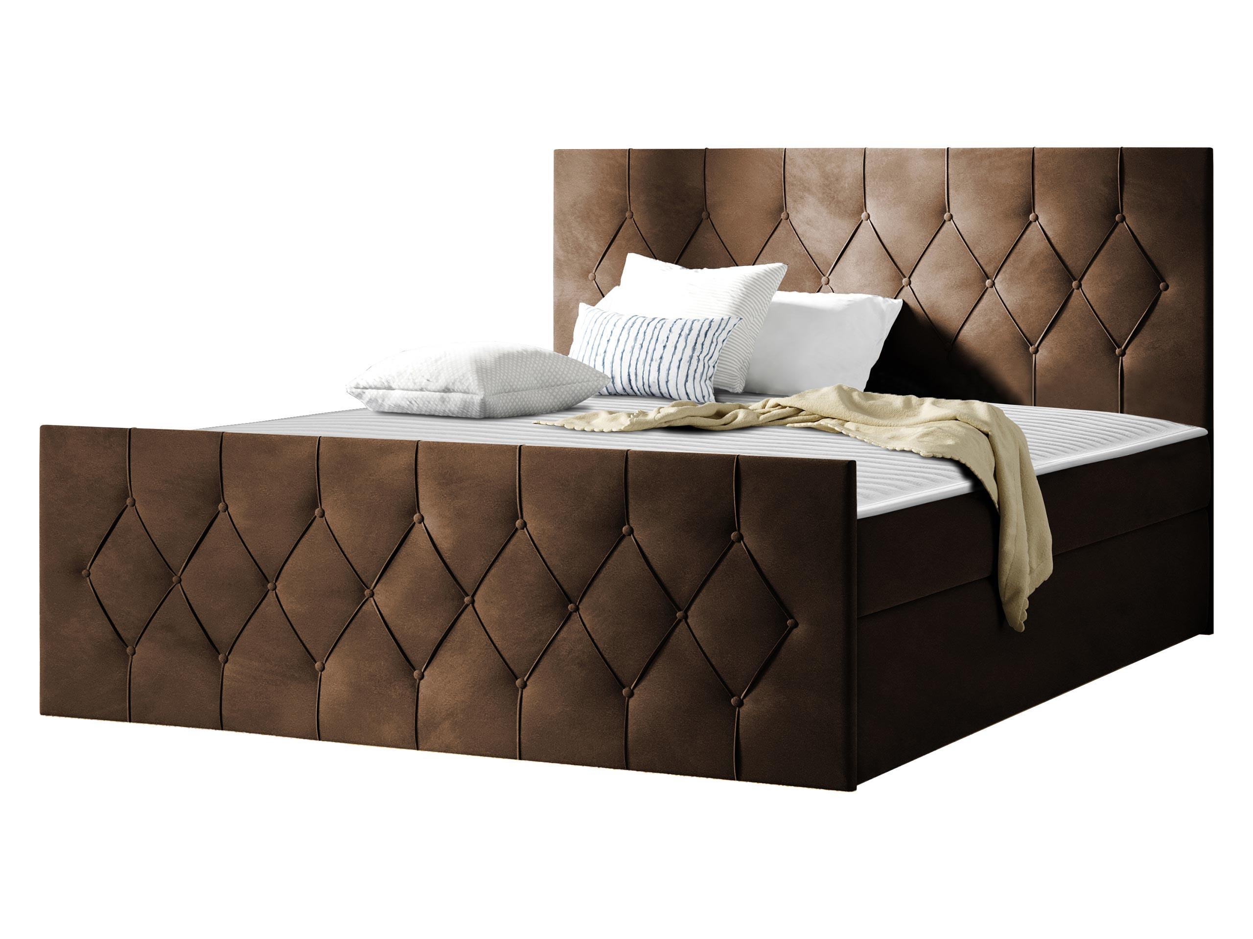BOXBETT Sky Lux - H3 - Braun, Holz (160/200cm) - MIRJAN24