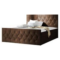 BOXBETT Sky Lux - H3 - Braun, Holz (160/200cm) - MIRJAN24