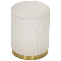 SITZHOCKER mit Stauraum 36 x 36 x 44 cm Cremeweiß - Creme, Textil (36/44/36cm) - HOMCOM