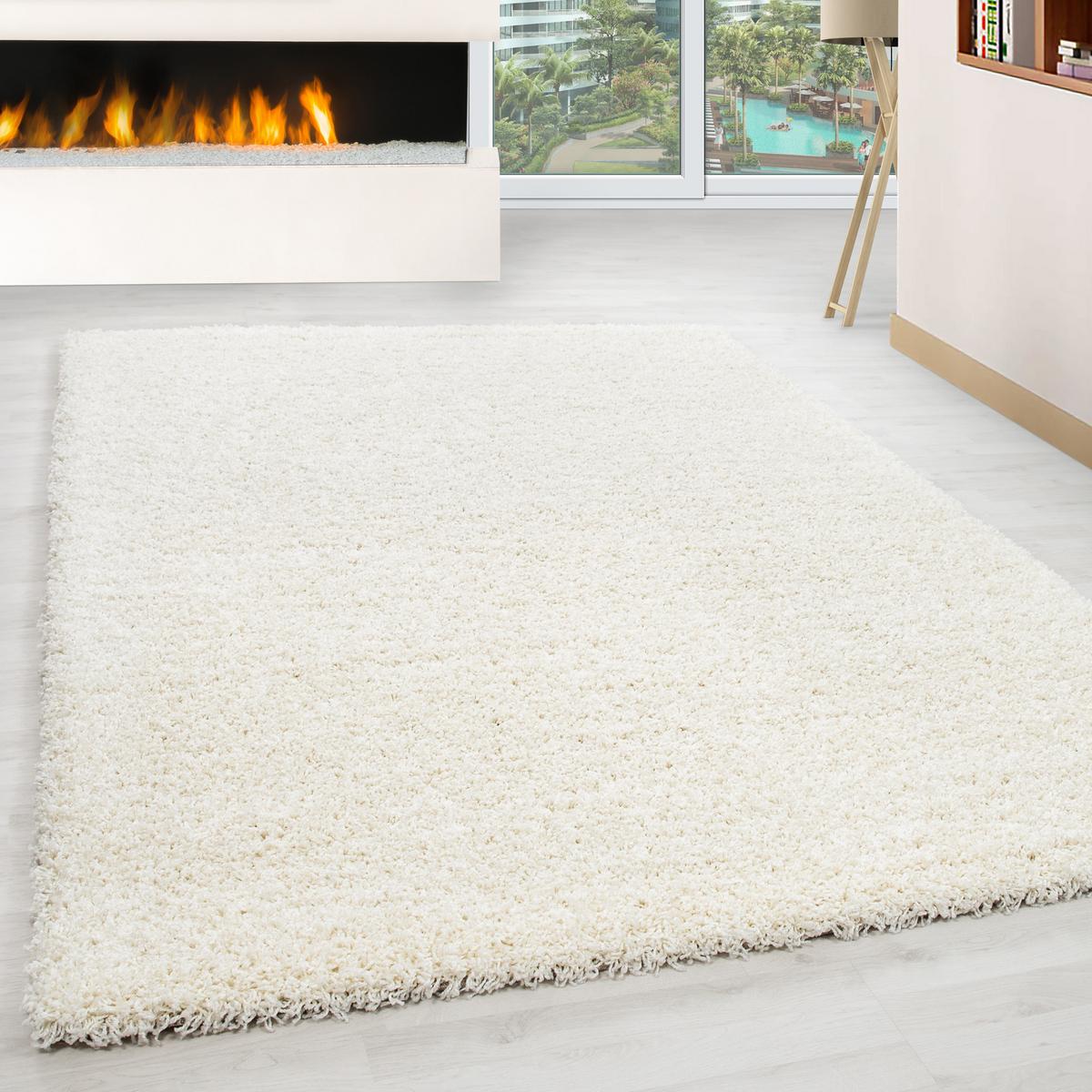HOCHFLORTEPPICH RHEIN, einfarbig, Creme, 200 x 290 cm - Beige, Textil (290/200cm) - KADIMA DESIGN