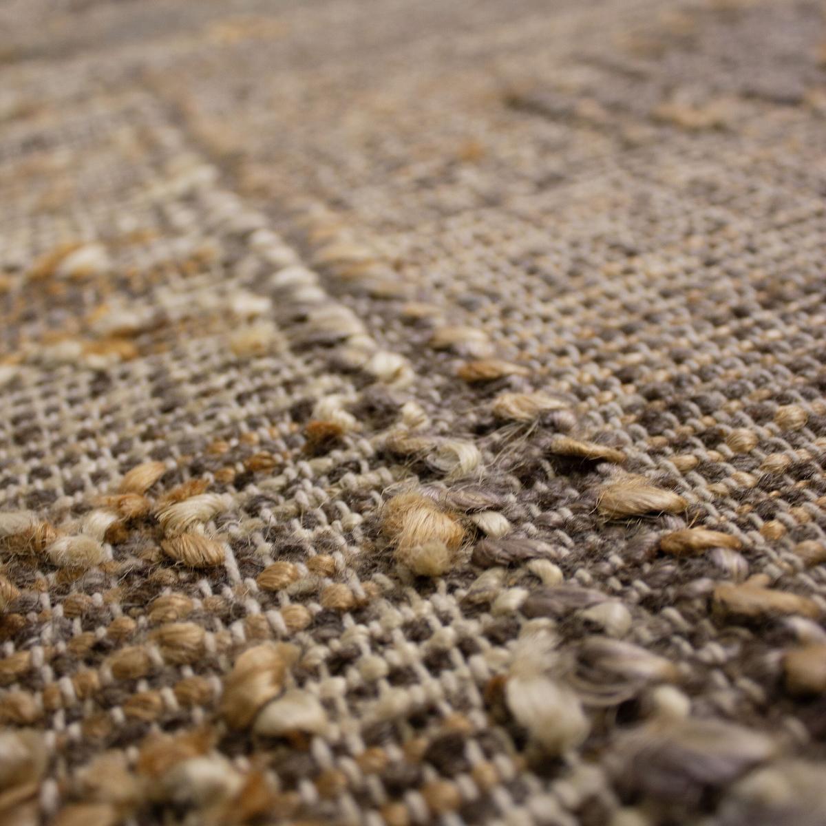 NATURTEPPICH handgewebt mit Fransen BERMEO, im Vintage-Stil, Natur, 140 x 200 cm - Beige, Textil (200/140cm) - KADIMA DESIGN