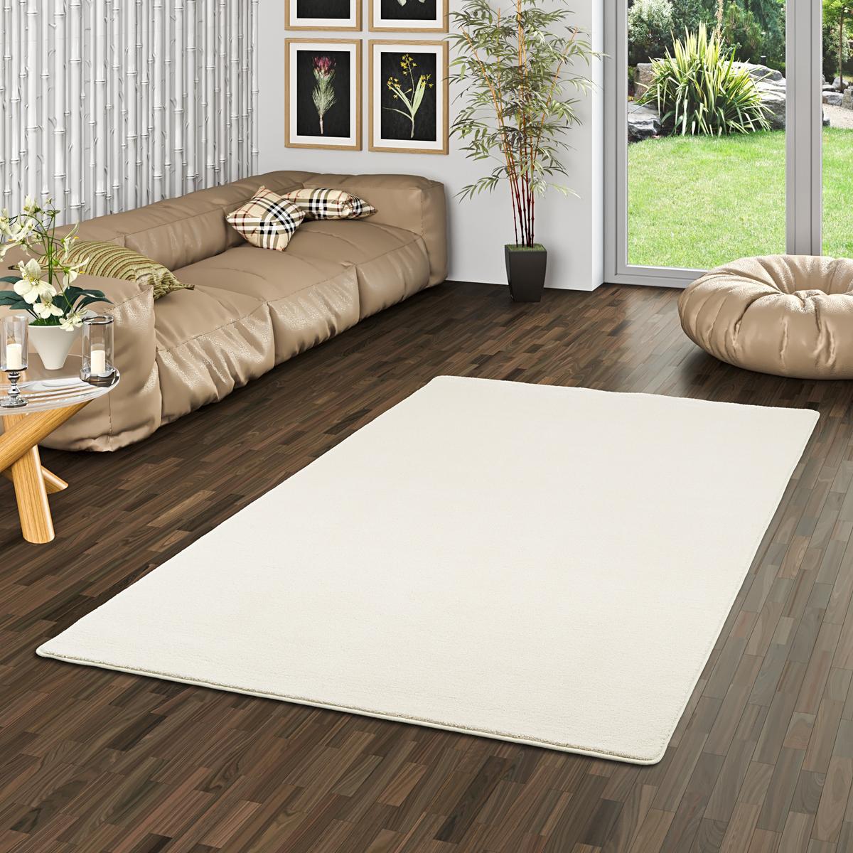 HOCHFLOR LUXUS VELOURS TEPPICH TOUCH - Creme, Textil (100/400cm) - Snapstyle