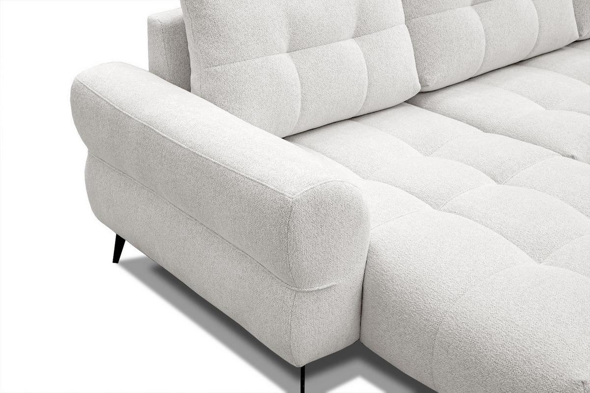 ECKSOFA SALVINI 4-Sitzer, weiß - Schwarz/Weiß, Holzwerkstoff/Textil (158/292cm) - Wozimo
