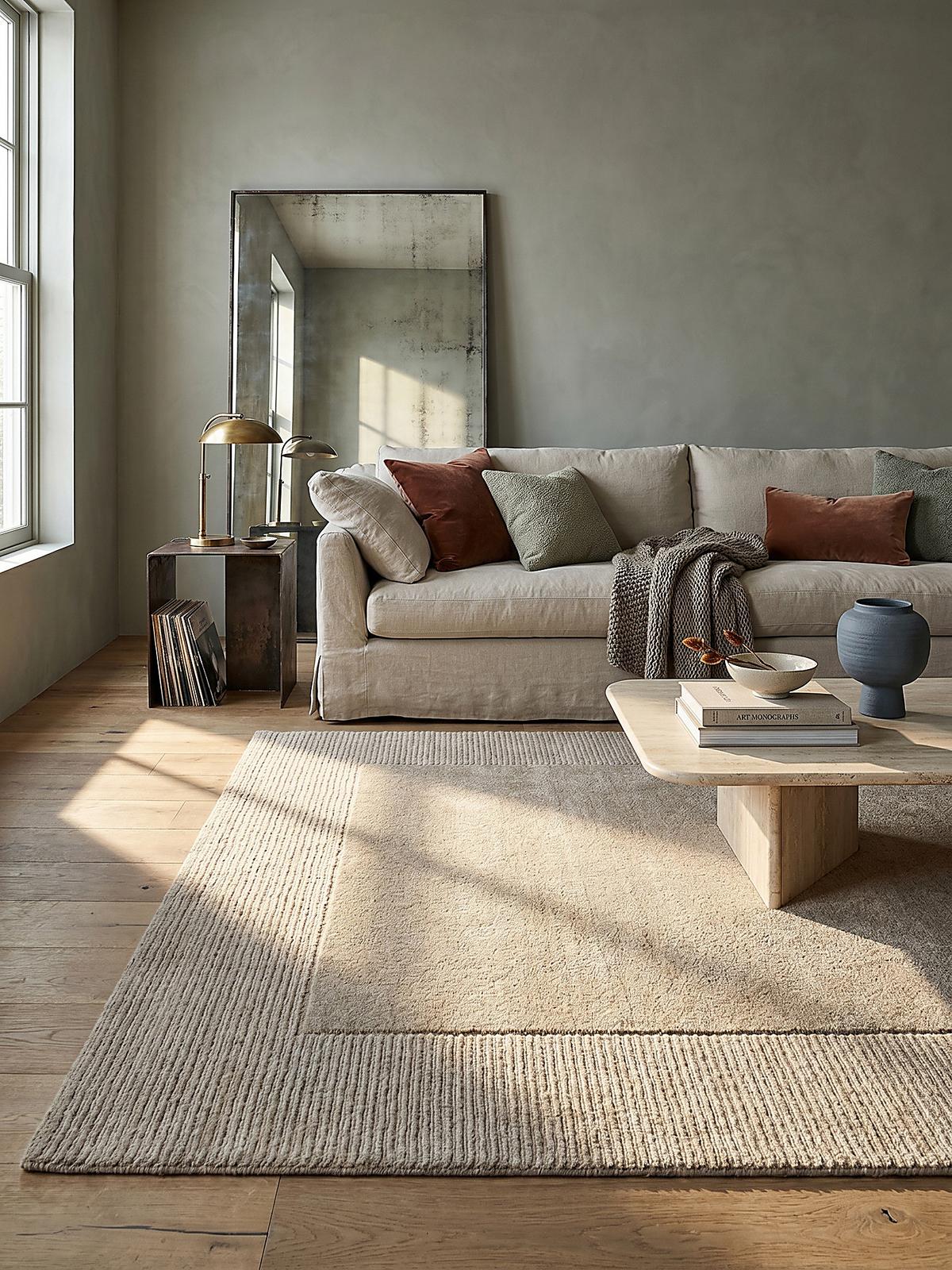 WOLLTEPPICH MOLE, einfarbig, Natur, 120 x 170 cm - Beige, Textil (170/120cm) - KADIMA DESIGN